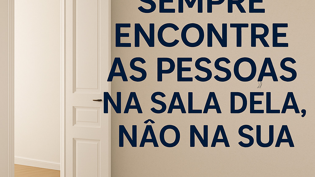 Sempre Encontre as Pessoas na Sala Delas, Não na Sua